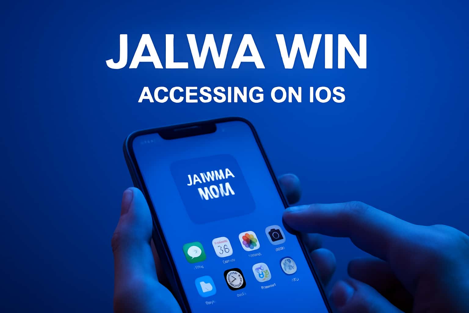 Image illustrating how to access Jalwa Win on iOS.