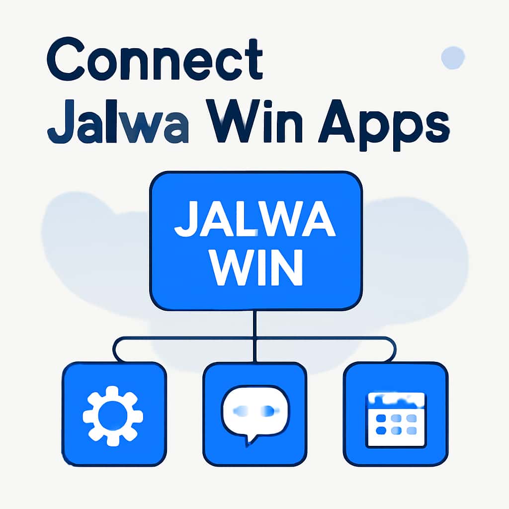 An educational diagram illustrating the installation process for Connect Jalwa Win Apps.