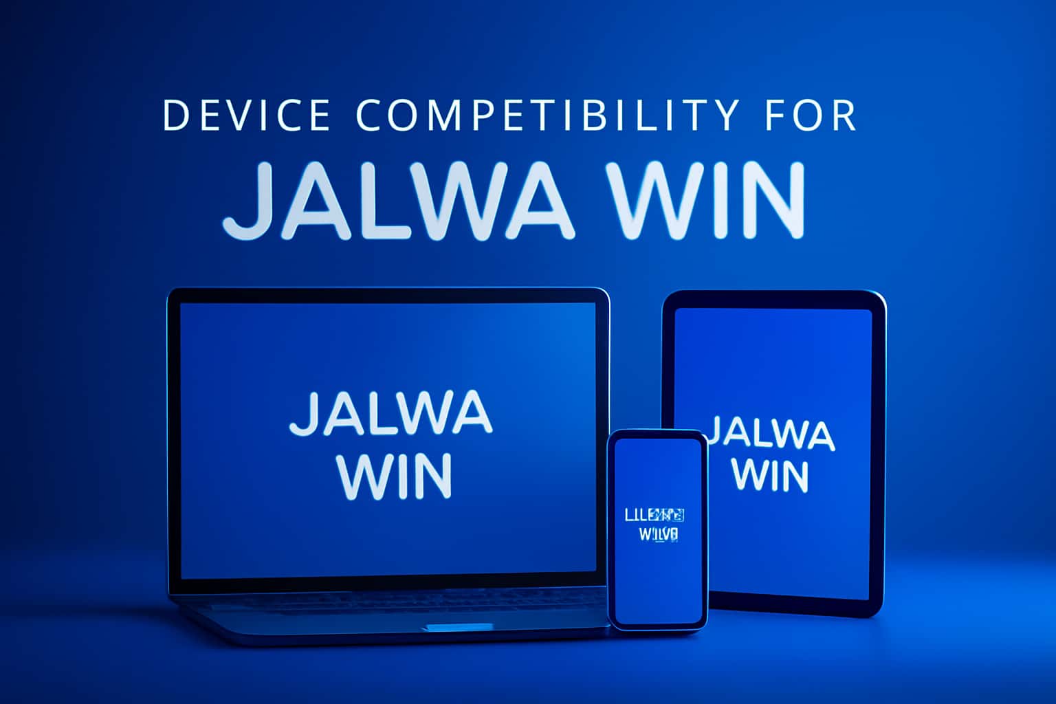 Informational image illustrating device compatibility details for Jalwa Win.