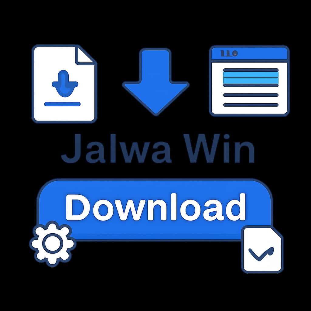 An educational illustration about downloading Jalwa Win.