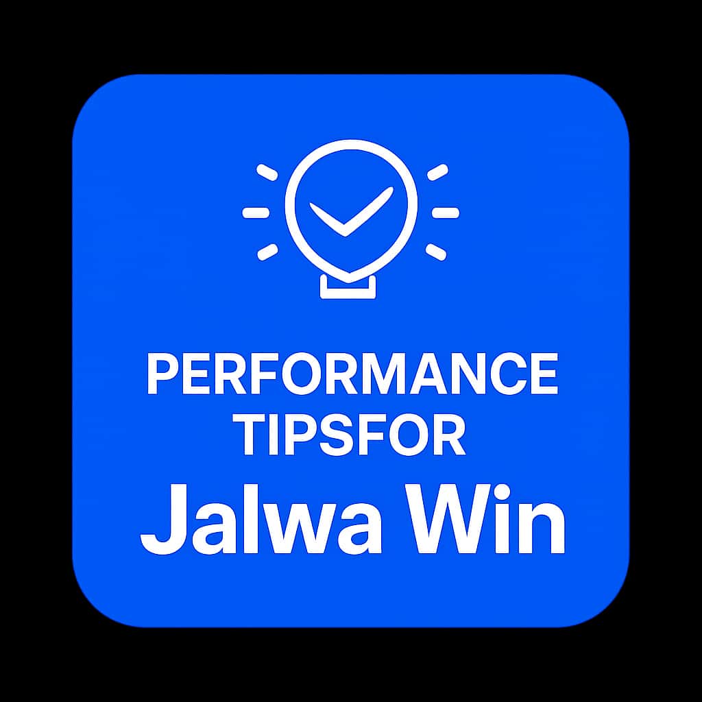 Icon representing performance tips for Jalwa Win.