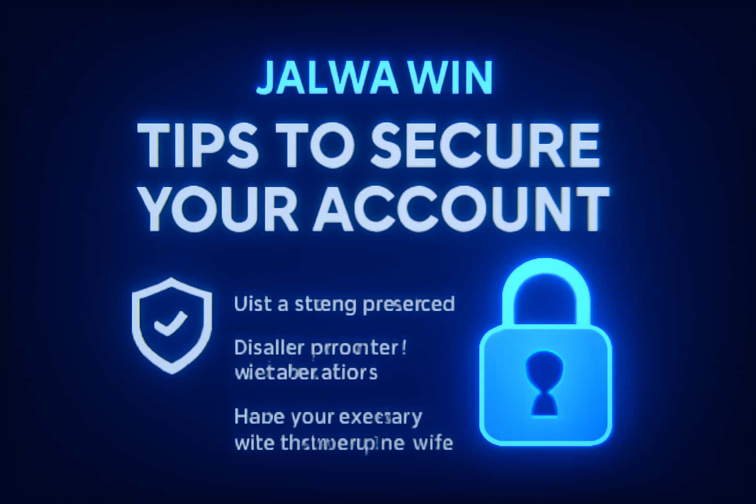 An illustration demonstrating account security tips for Jalwa Win.