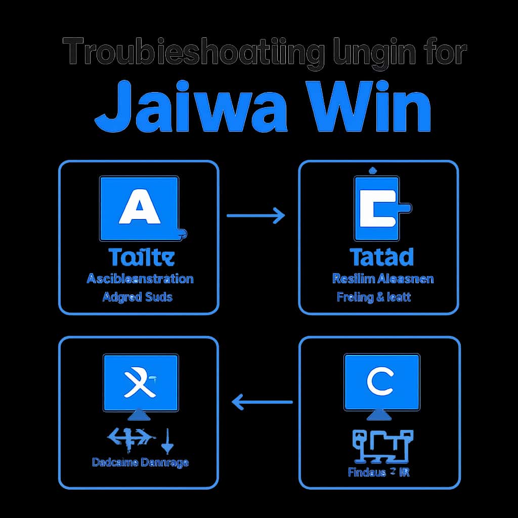 Diagram explaining troubleshooting steps for Jalwa Win.