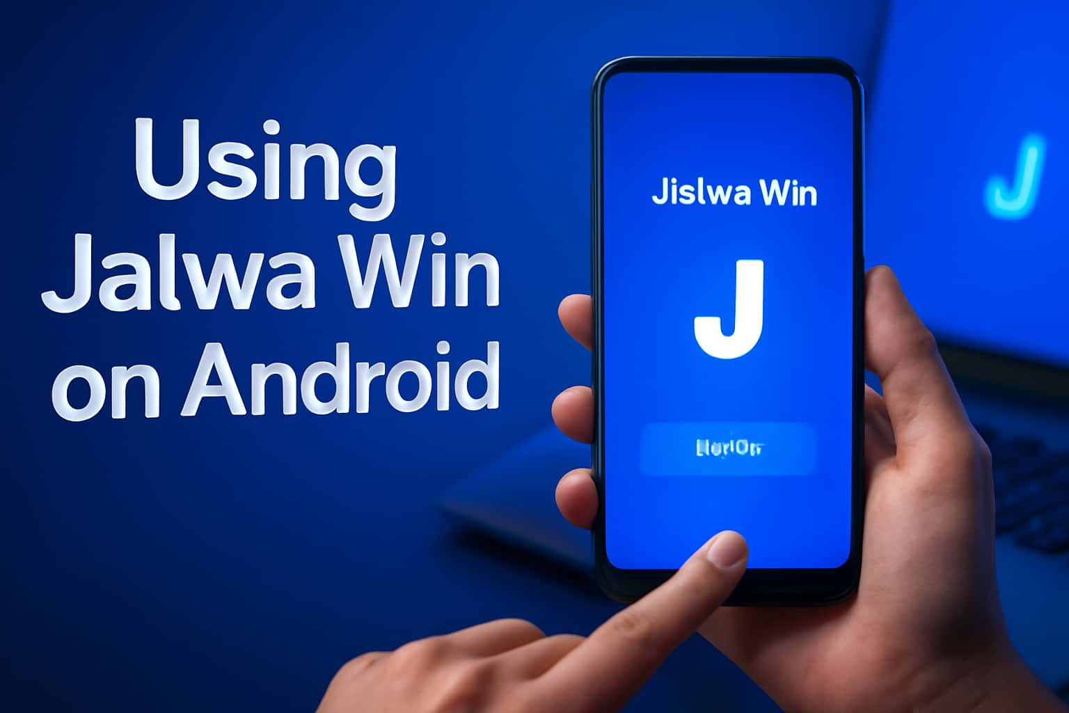 Informational scene about Jalwa Win usage on Android devices.